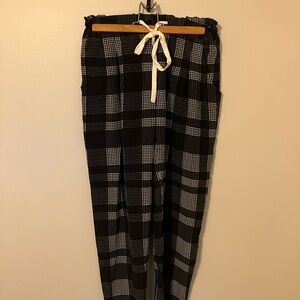 Wilfred Black and White Checkered Joggers